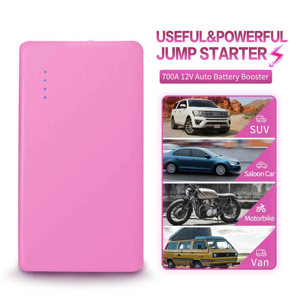 Pink 12V 8000mAh Jump Starter